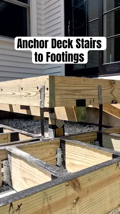 How to Anchor Deck Stairs to Footings - YouTube 10